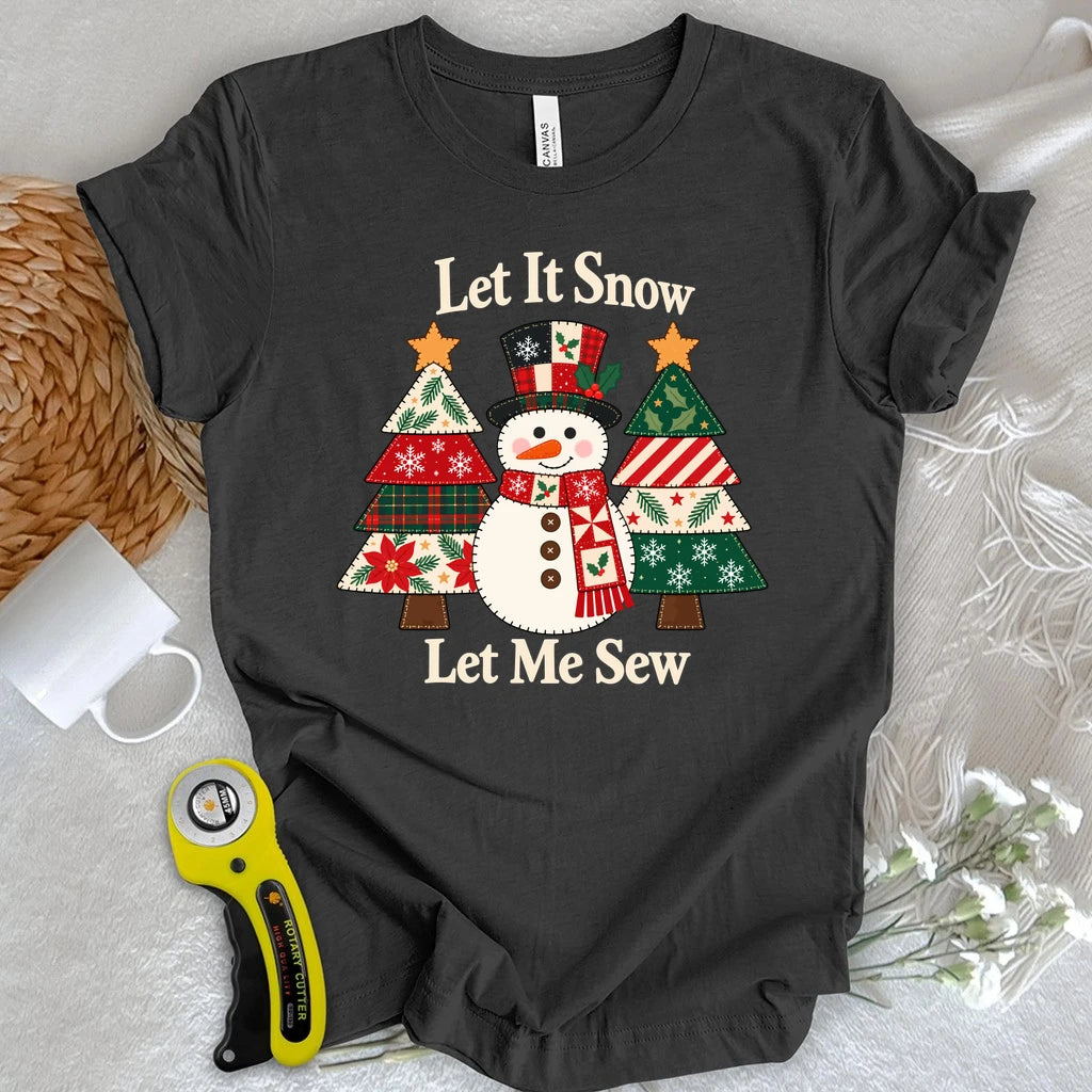 Sewing Through the Snow Appliqué T-shirt