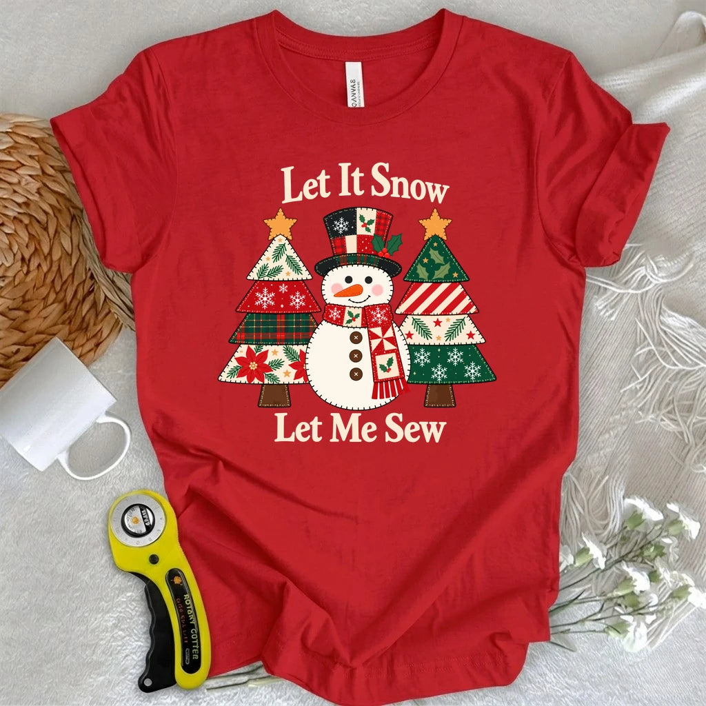 Sewing Through the Snow Appliqué T-shirt
