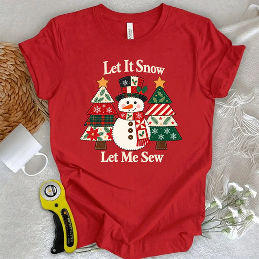Sewing Through the Snow Appliqué T-shirt
