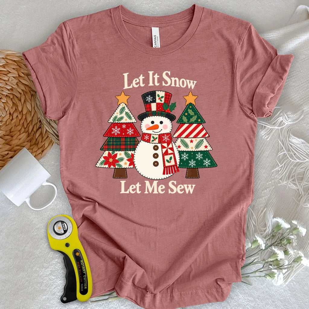 Sewing Through the Snow Appliqué T-shirt