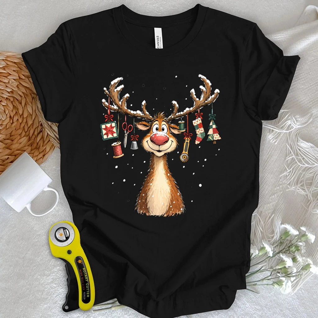 Quiltmas Reindeer T-shirt