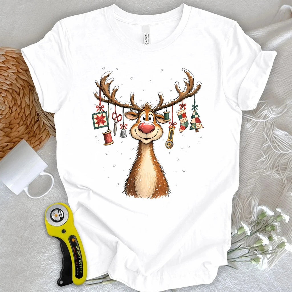 Quiltmas Reindeer T-shirt