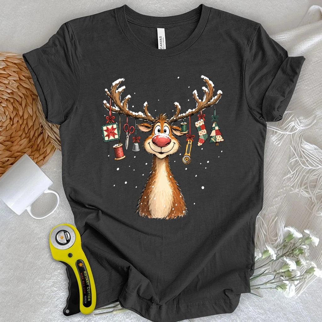 Quiltmas Reindeer T-shirt