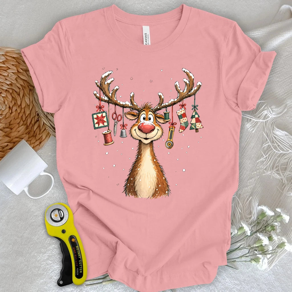 Quiltmas Reindeer T-shirt