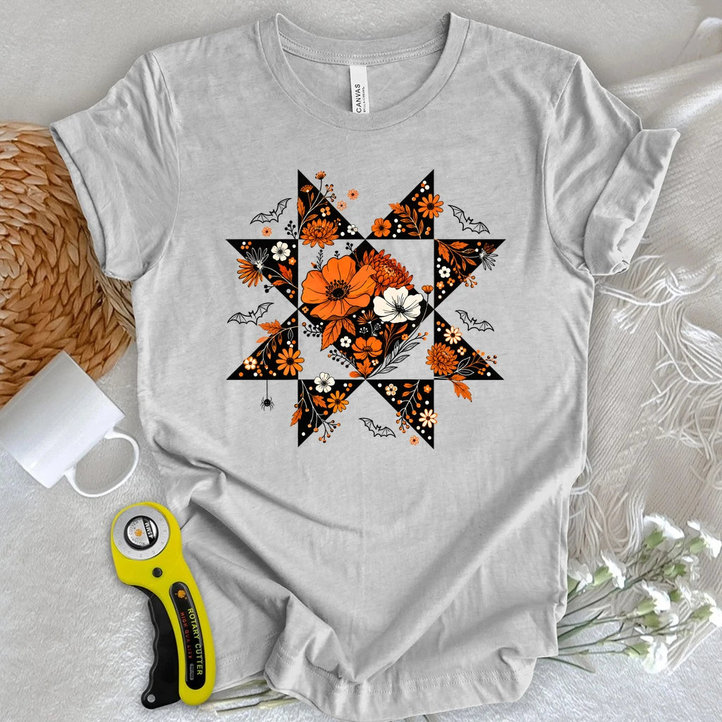 Autumn Star Quilt Block T-shirt