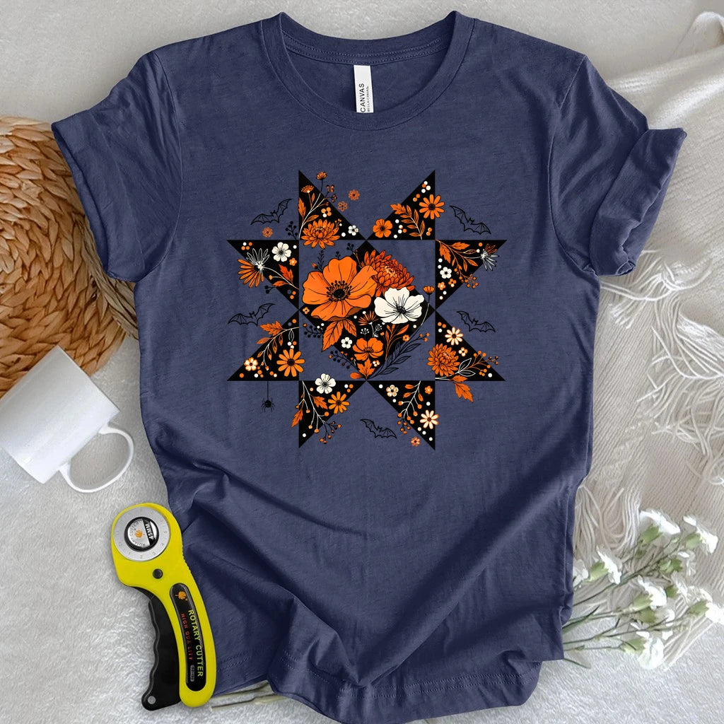 Autumn Star Quilt Block T-shirt