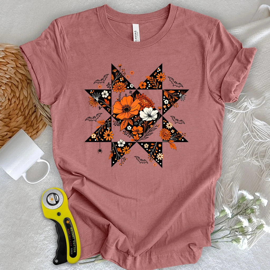 Autumn Star Quilt Block T-shirt