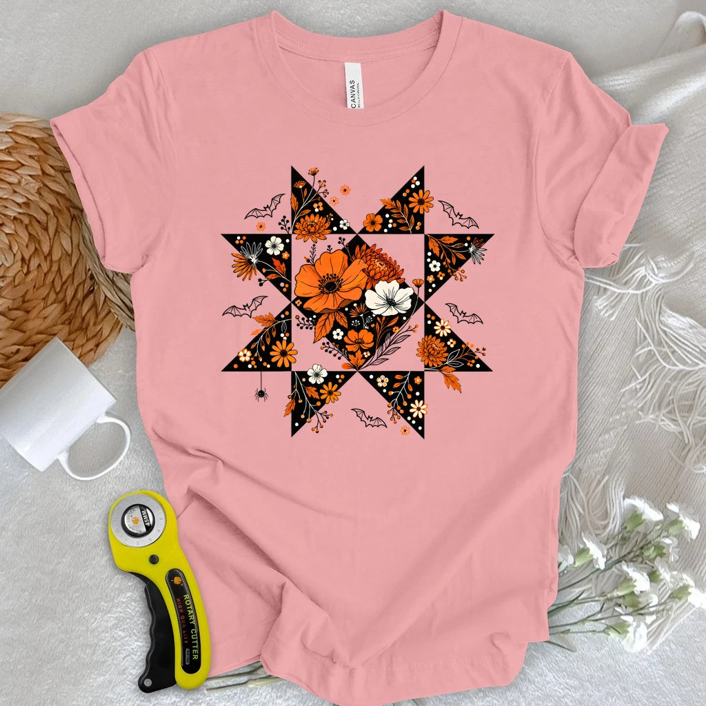 Autumn Star Quilt Block T-shirt