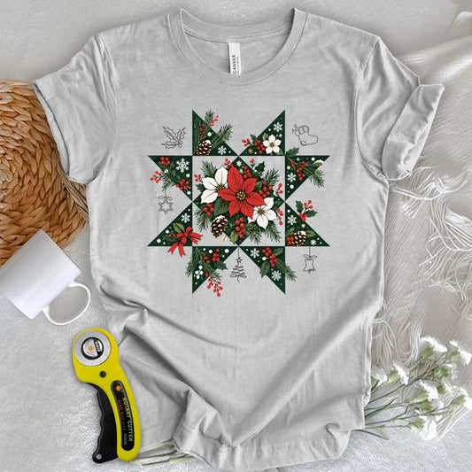 Christmas Star Quilt Block T-shirt