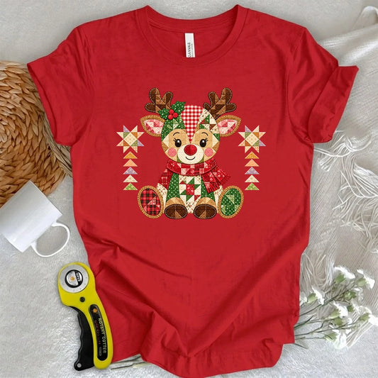 Rudolph’s Patchwork Christmas T-shirt