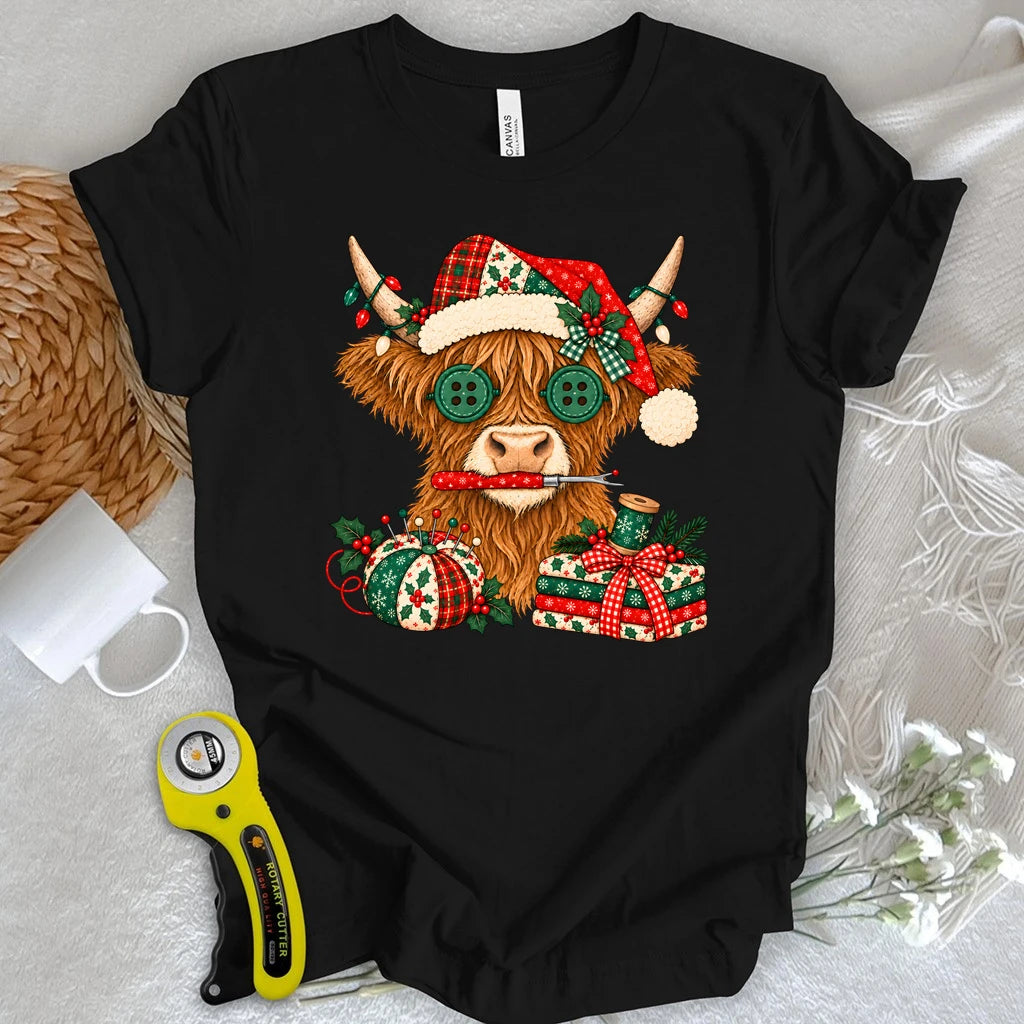 Christmas Quilting Moo-d T-shirt