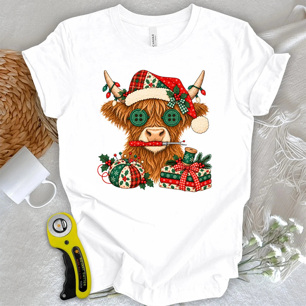 Christmas Quilting Moo-d T-shirt