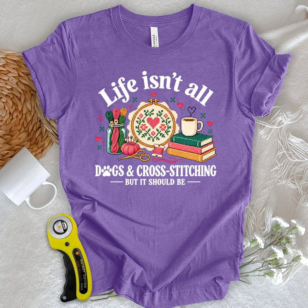 Dogs & Cross Stitch Joys T-shirt