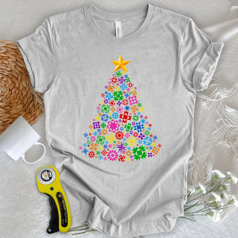Star Block Christmas Tree T-shirt