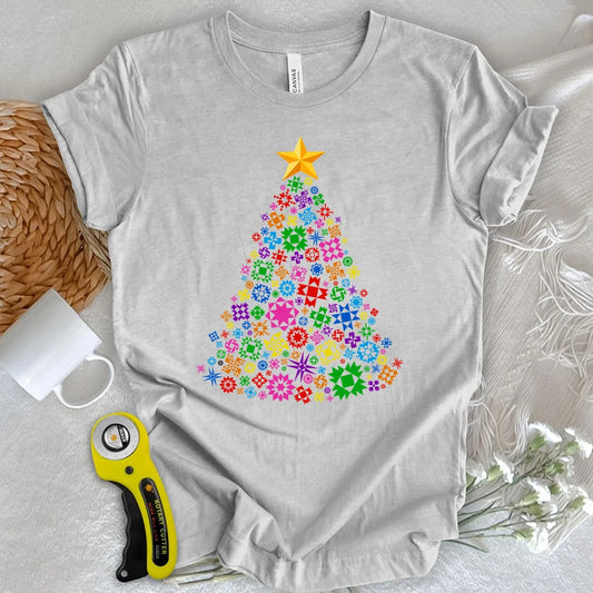 Star Block Christmas Tree T-shirt