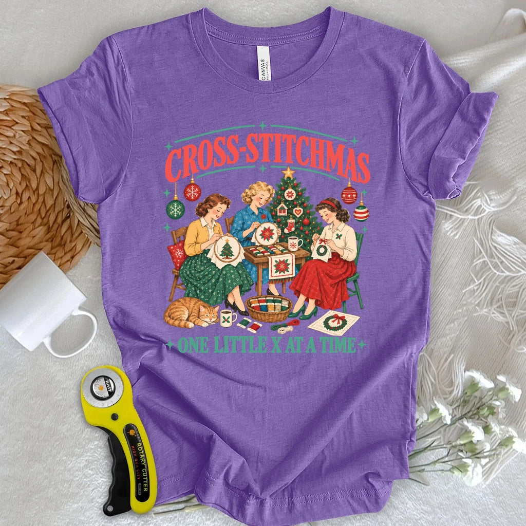 Cross-stitchmas Quilt Gang T-shirt