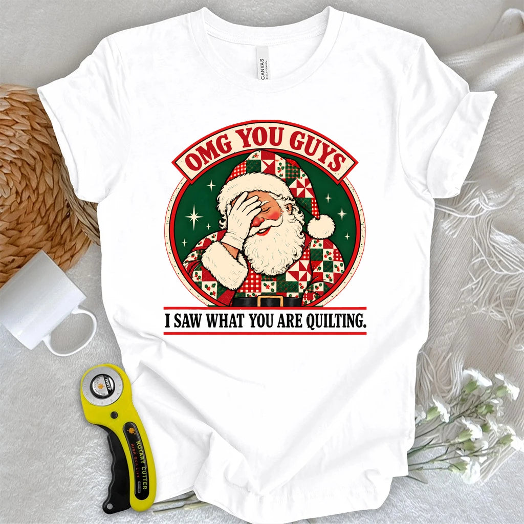 Santa Saw You Quilt T-shirt