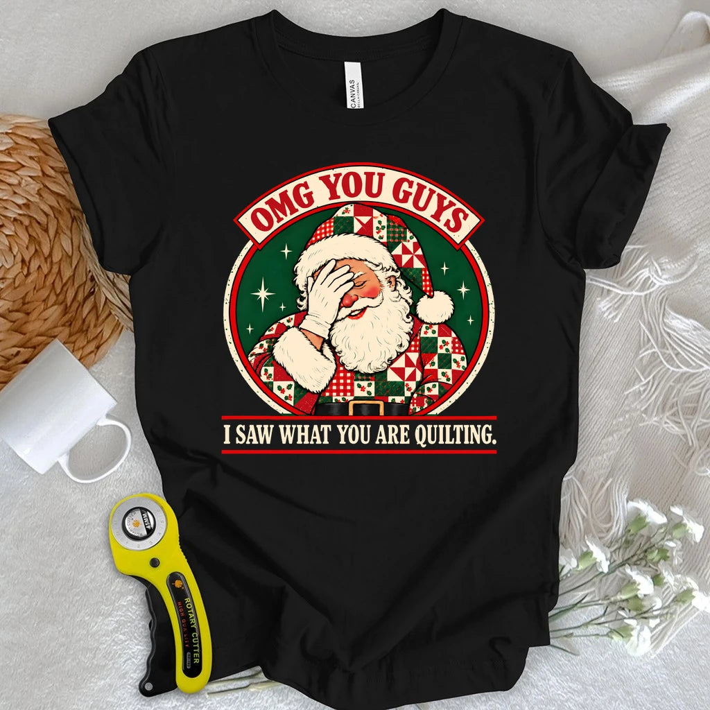 Santa Saw You Quilt T-shirt