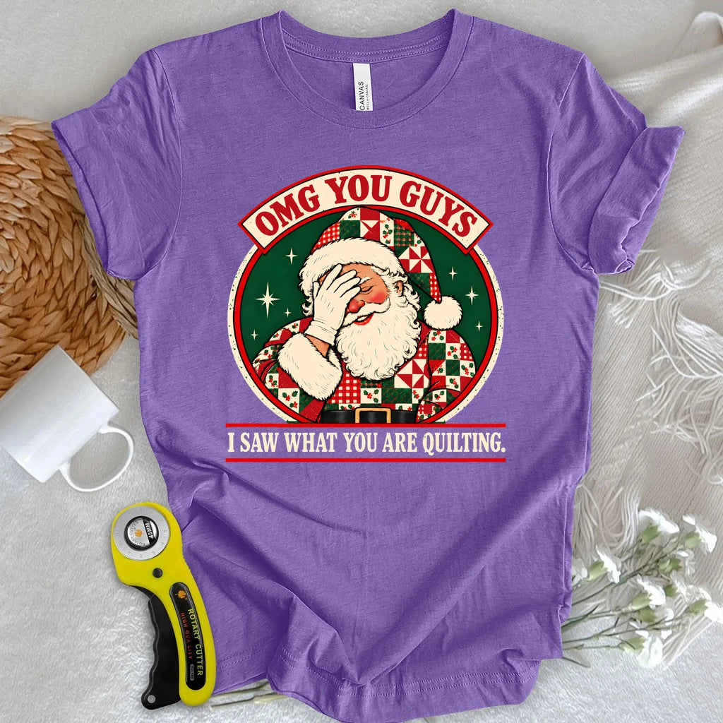 Santa Saw You Quilt T-shirt