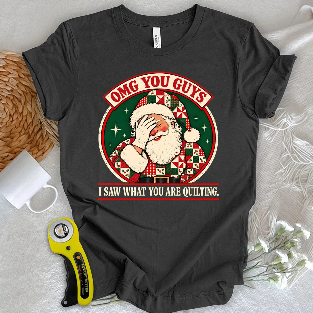 Santa Saw You Quilt T-shirt