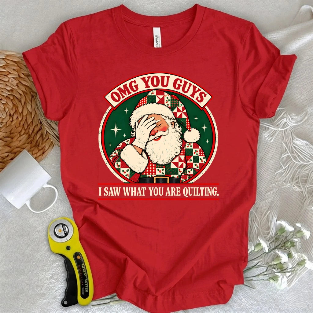 Santa Saw You Quilt T-shirt
