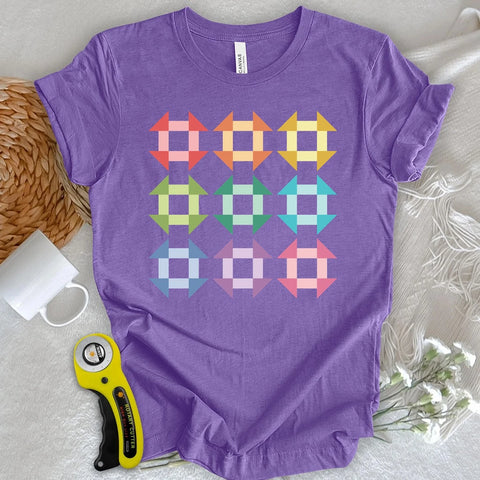 Ombre Churn Dash Quilt Block T-shirt