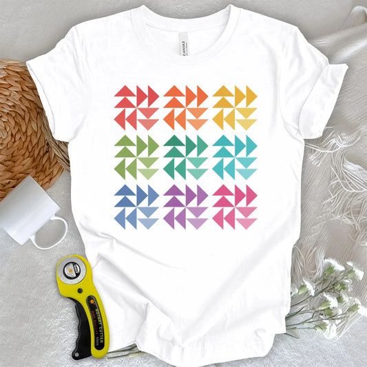 Ombre Flying Geese Quilt Block T-shirt