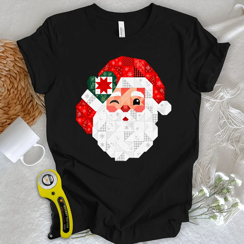 Santa’s Patchwork Wink T-shirt