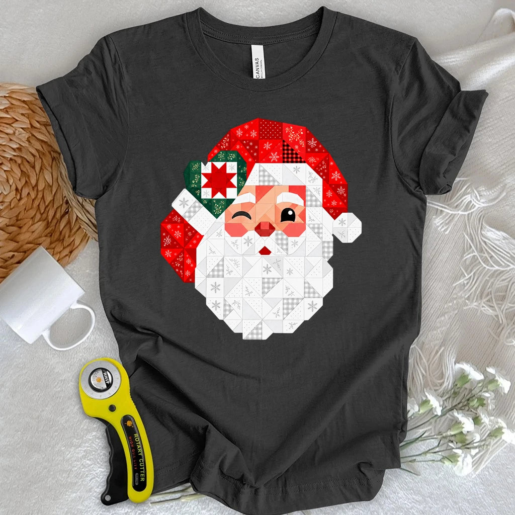 Santa’s Patchwork Wink T-shirt