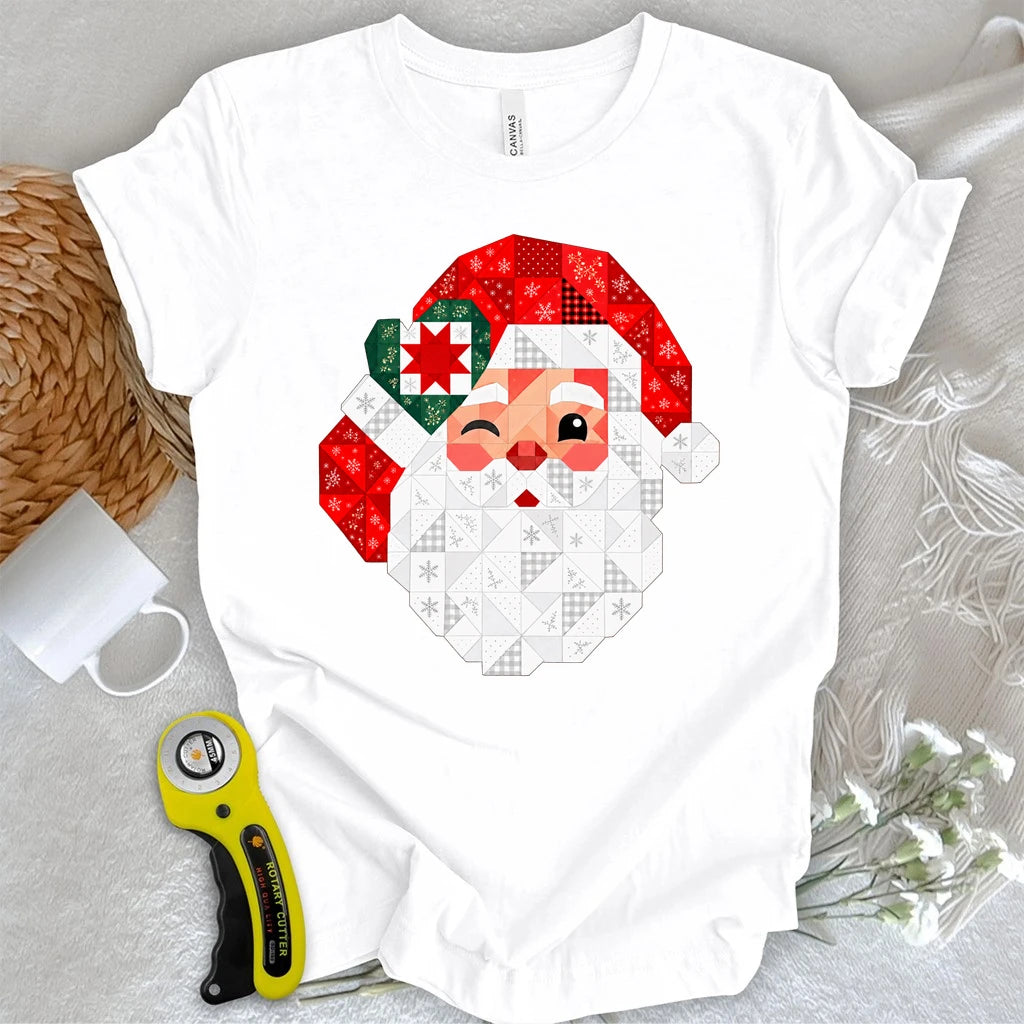 Santa’s Patchwork Wink T-shirt