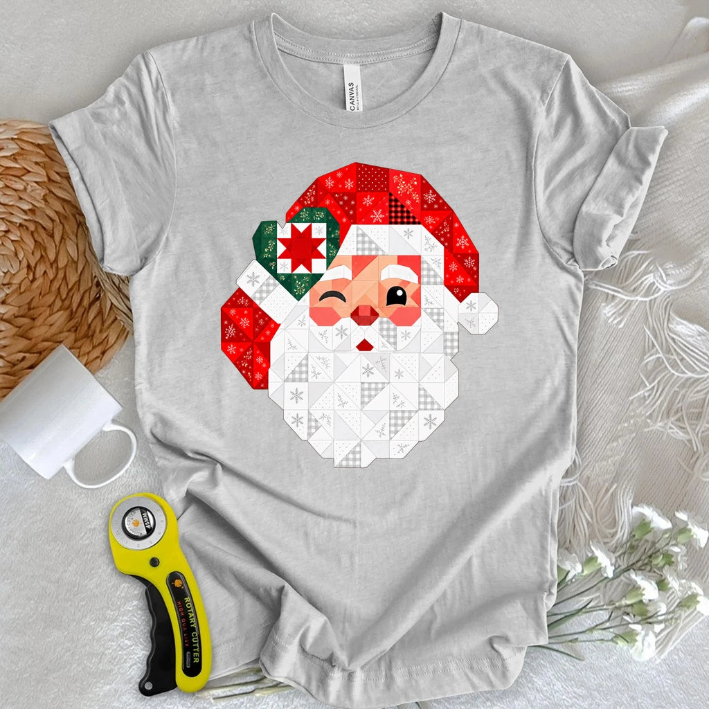 Santa’s Patchwork Wink T-shirt