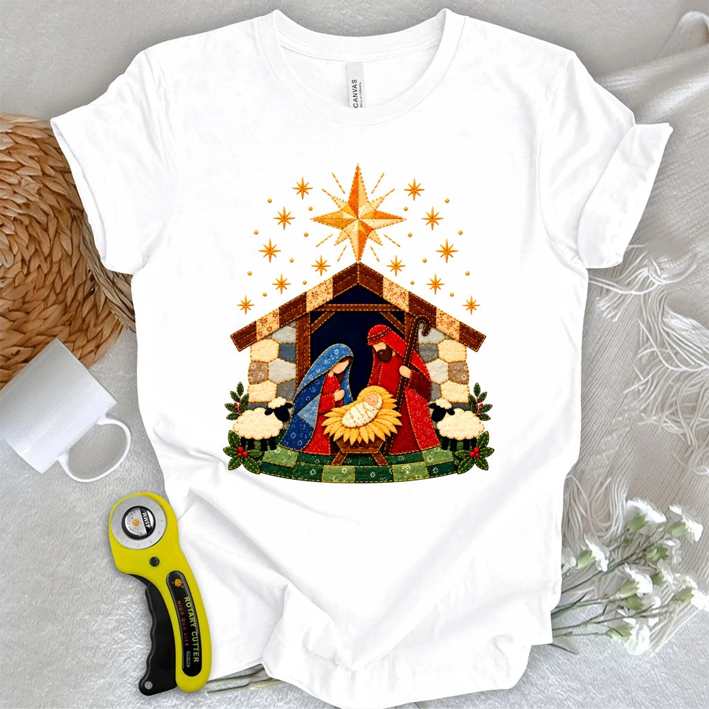 Quilted Nativity Scene T-shirt