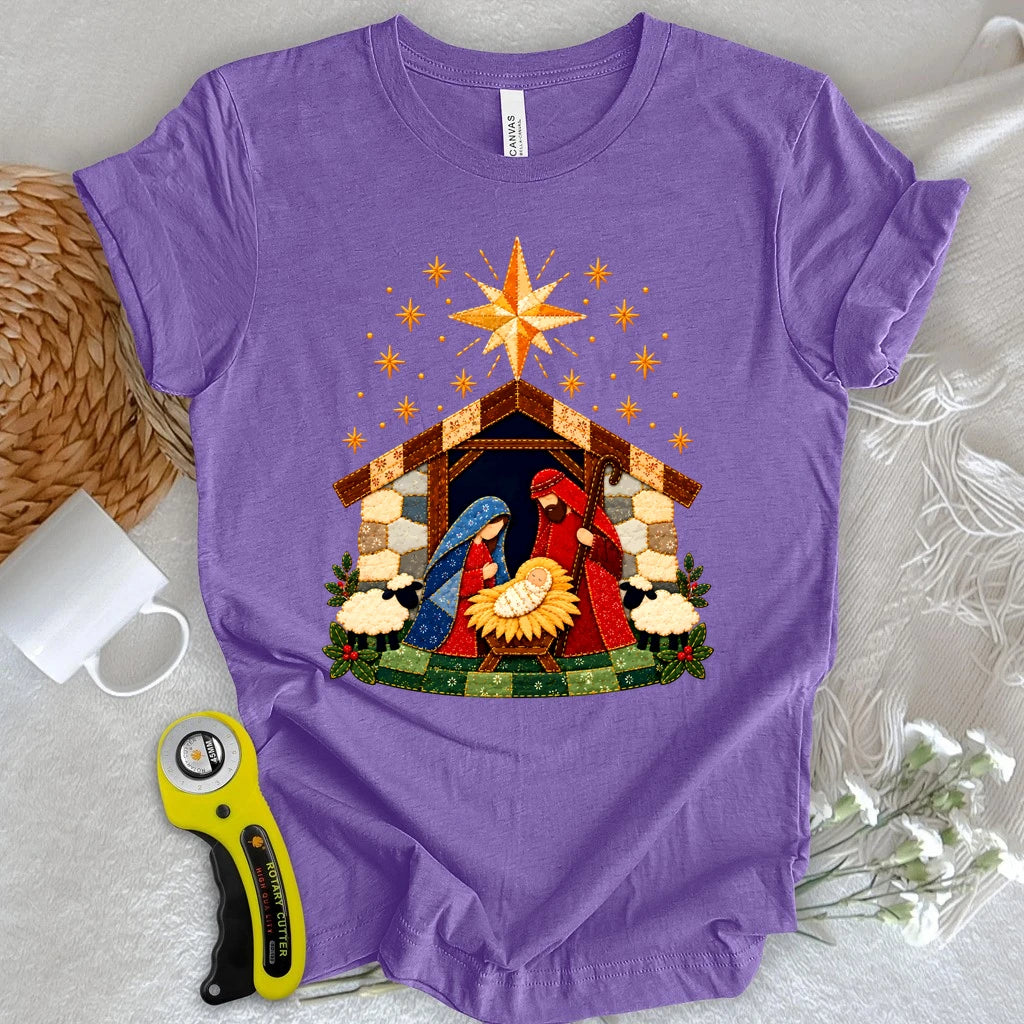 Quilted Nativity Scene T-shirt