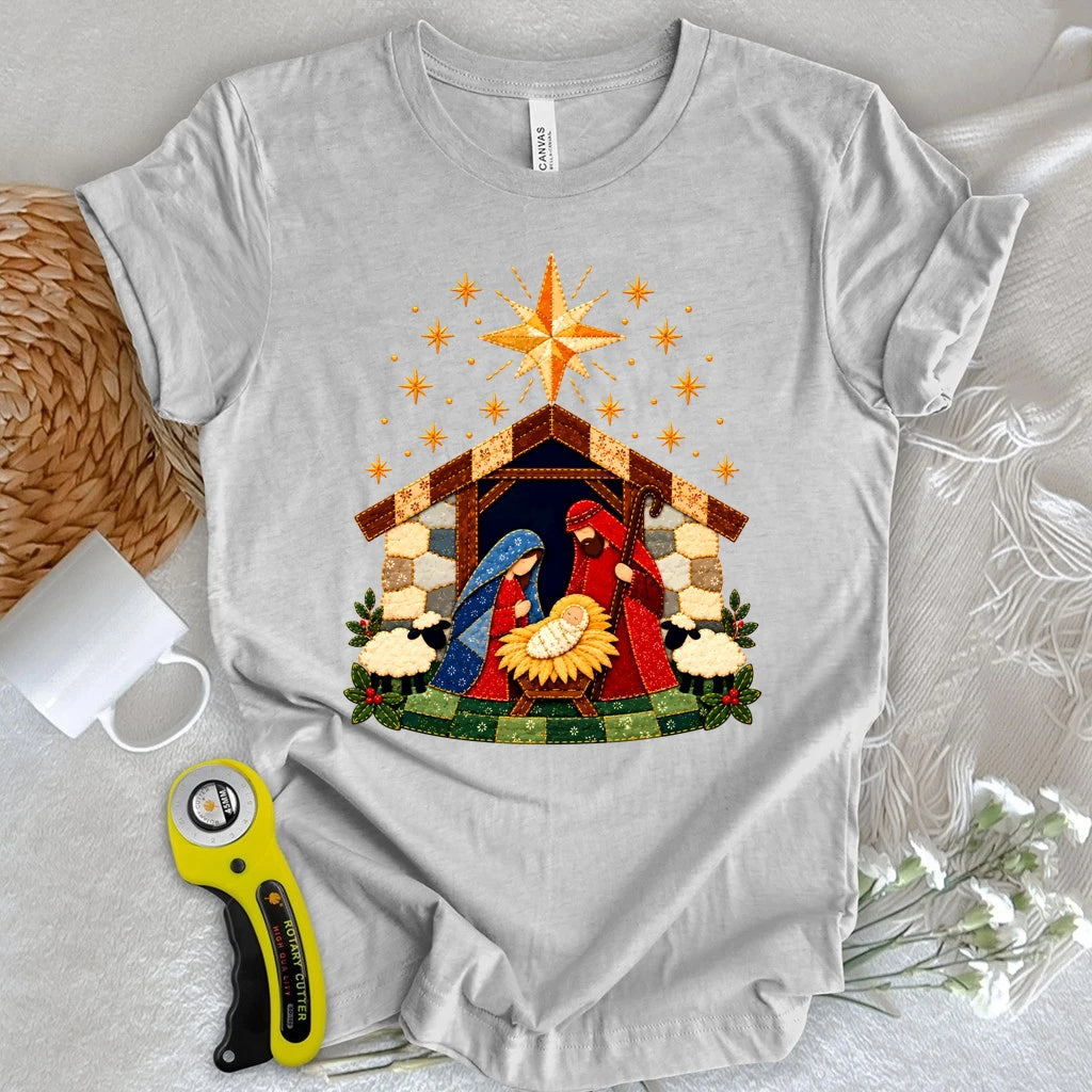 Quilted Nativity Scene T-shirt