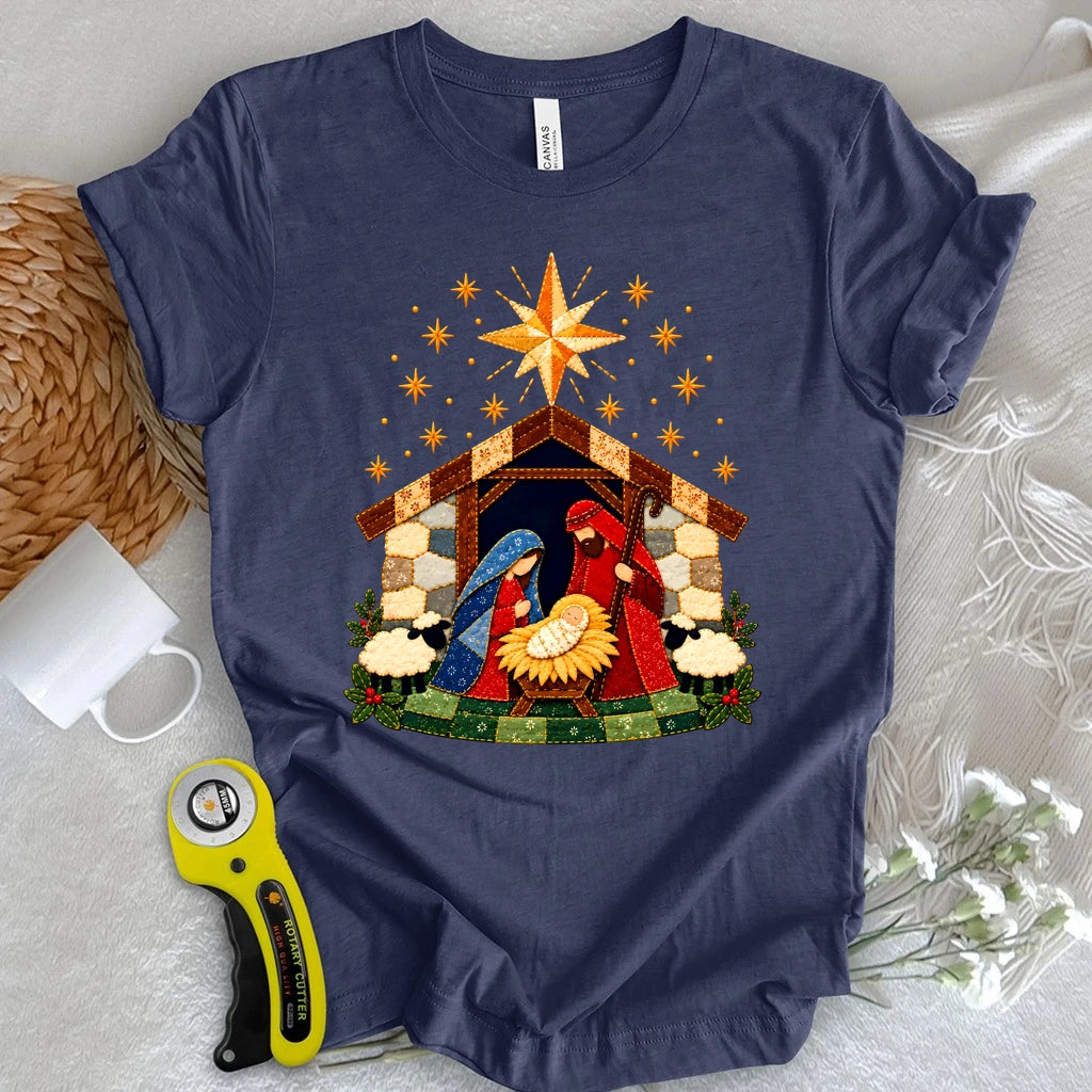 Quilted Nativity Scene T-shirt