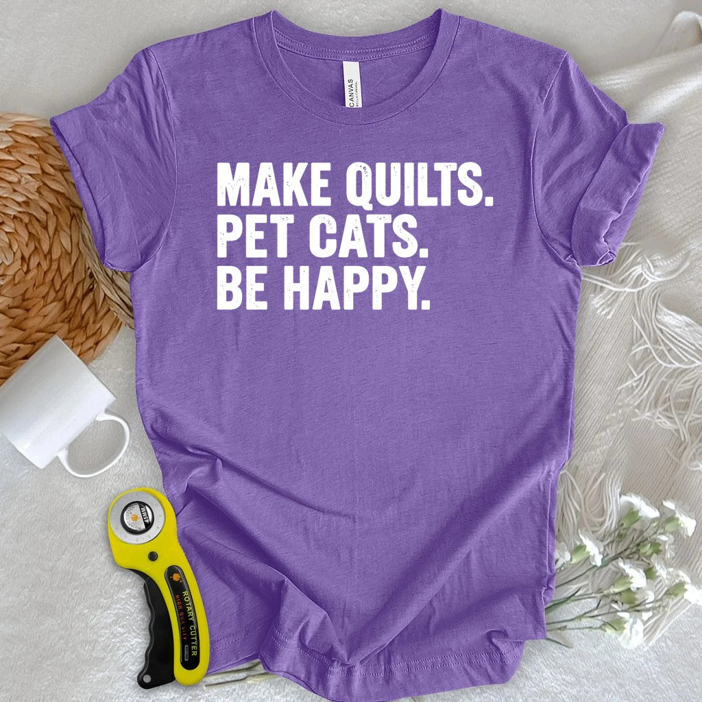 Quilts Cats & Happiness T-shirt