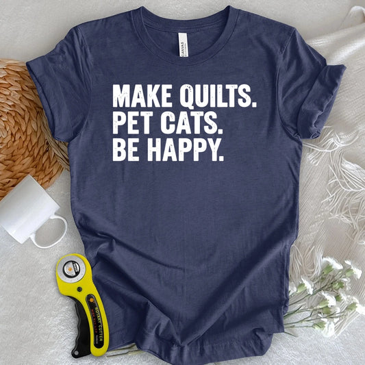 Quilts Cats & Happiness T-shirt