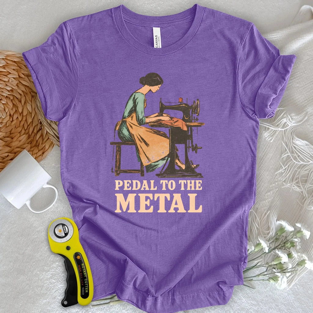 Pedal to the Metal Sewing Woman T-shirt