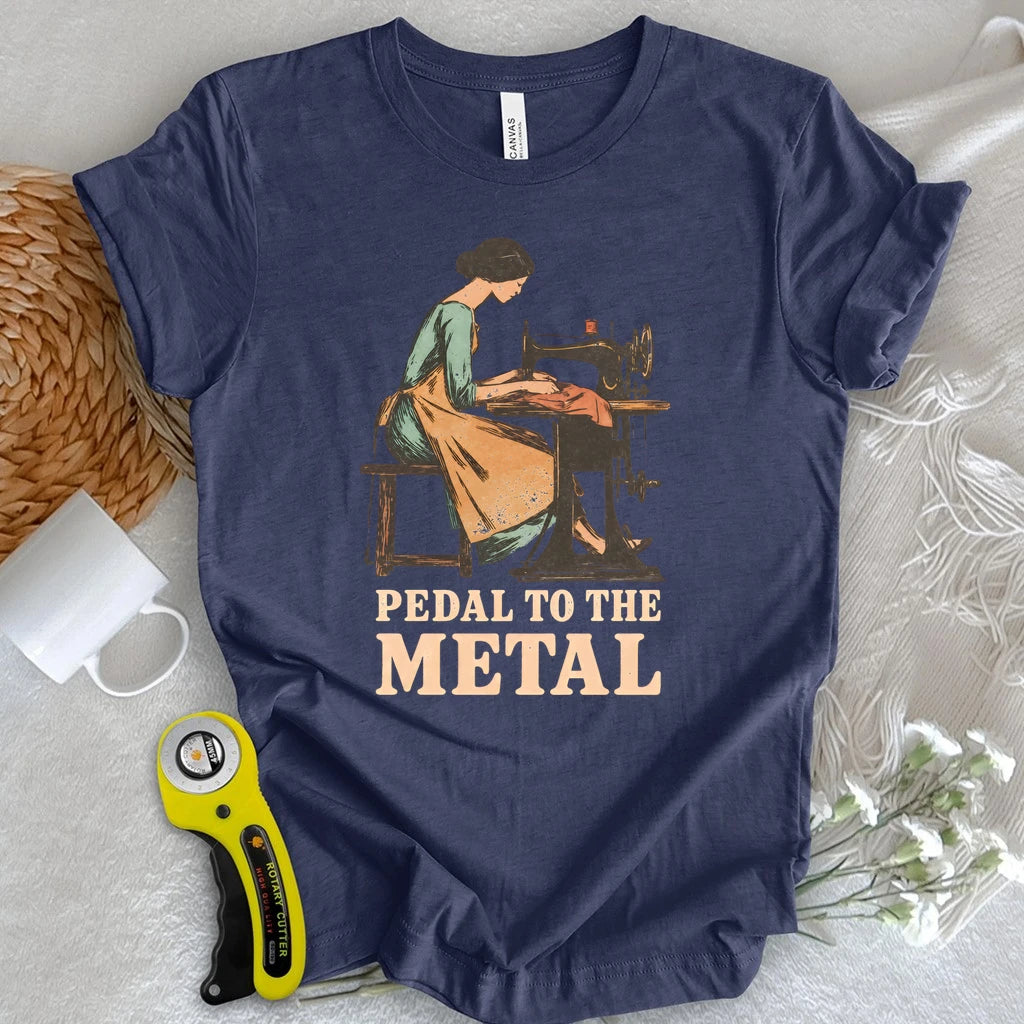 Pedal to the Metal Sewing Woman T-shirt
