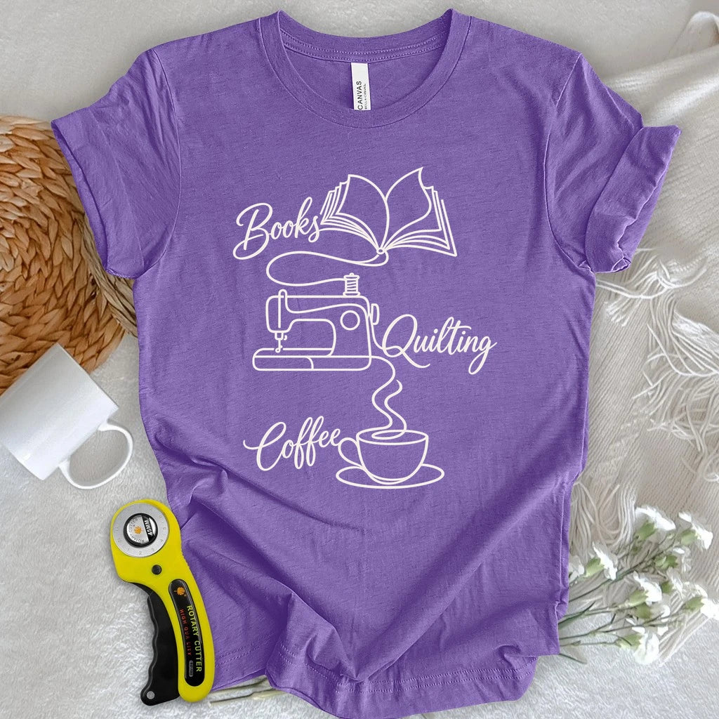 Books, Quilting & Coffee T-shirt