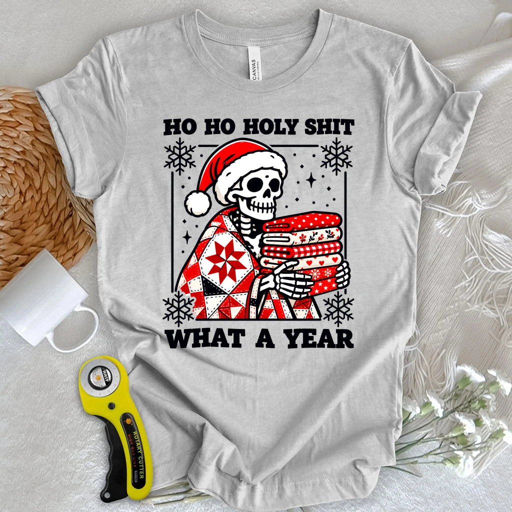 What a Year Quilting Skeleton T-shirt