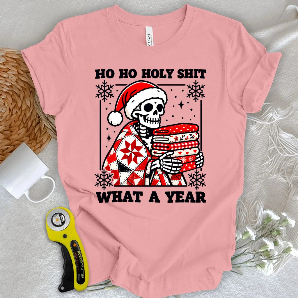 What a Year Quilting Skeleton T-shirt