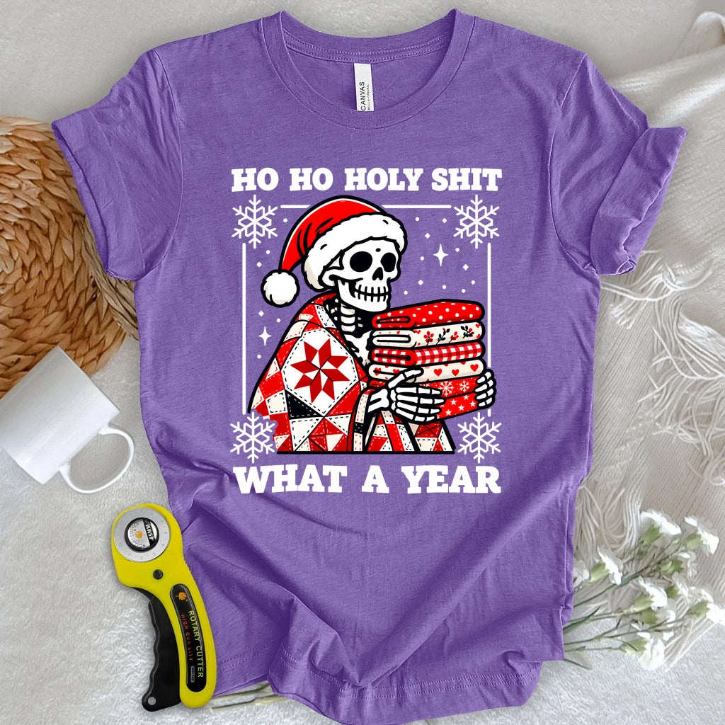 What a Year Quilting Skeleton T-shirt
