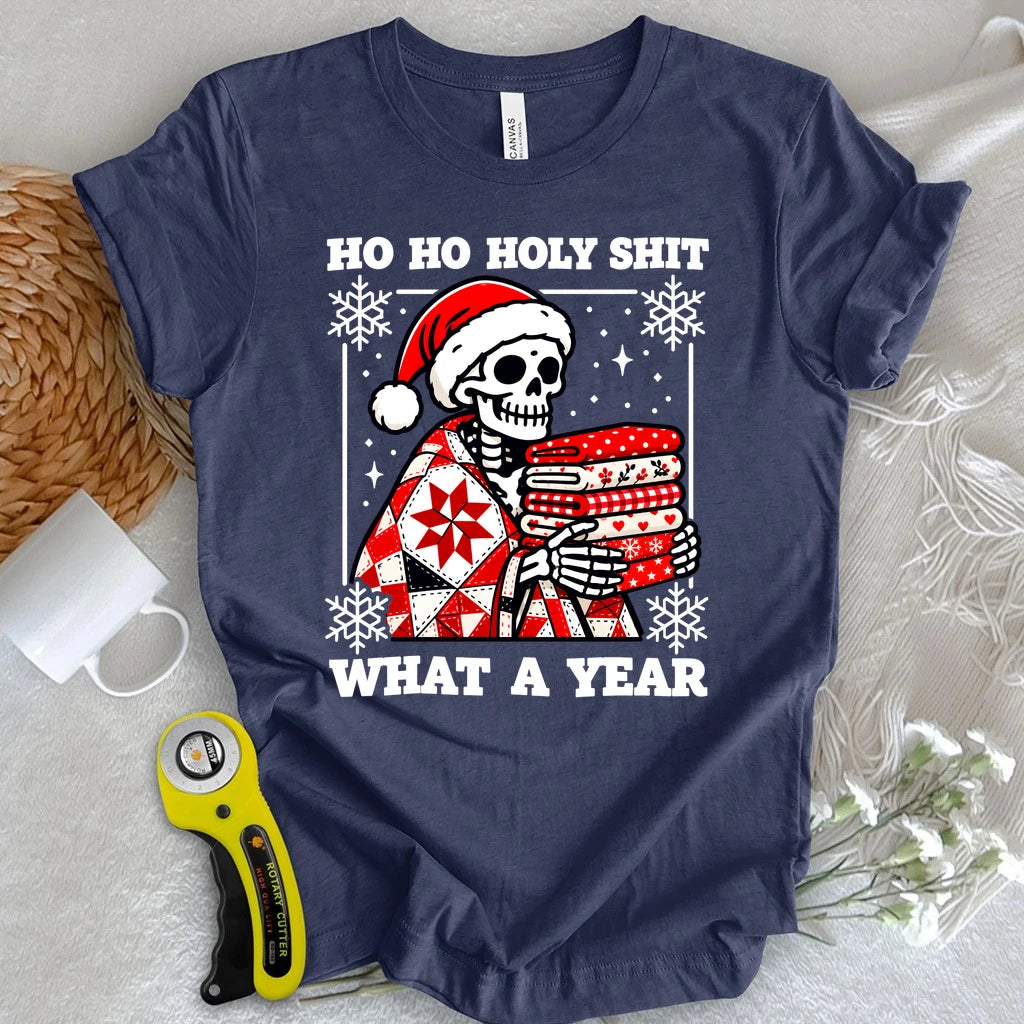 What a Year Quilting Skeleton T-shirt