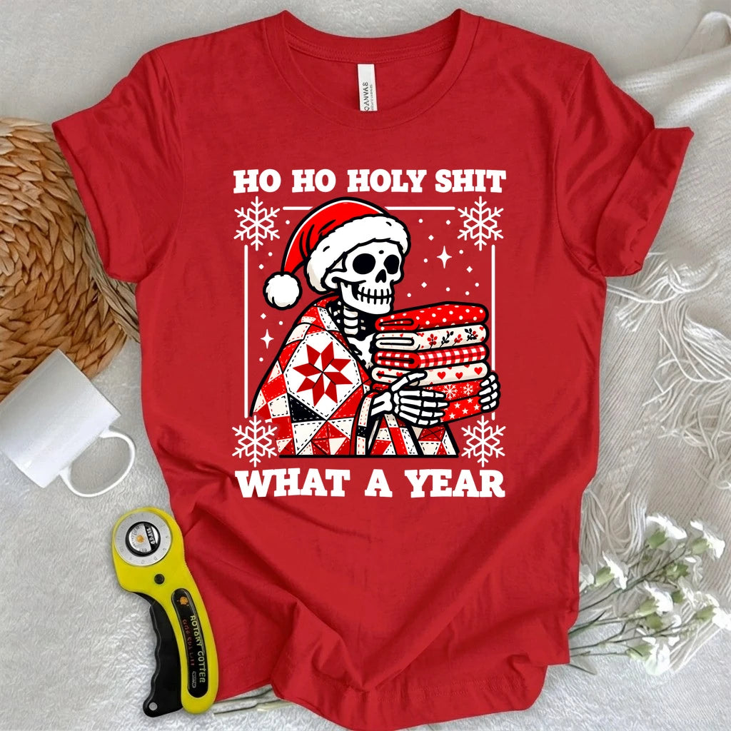 What a Year Quilting Skeleton T-shirt