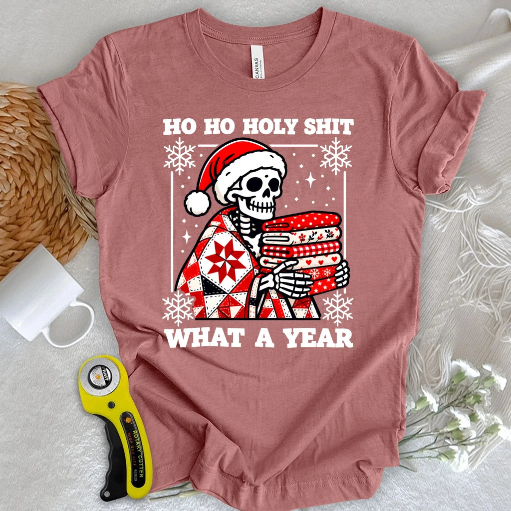 What a Year Quilting Skeleton T-shirt