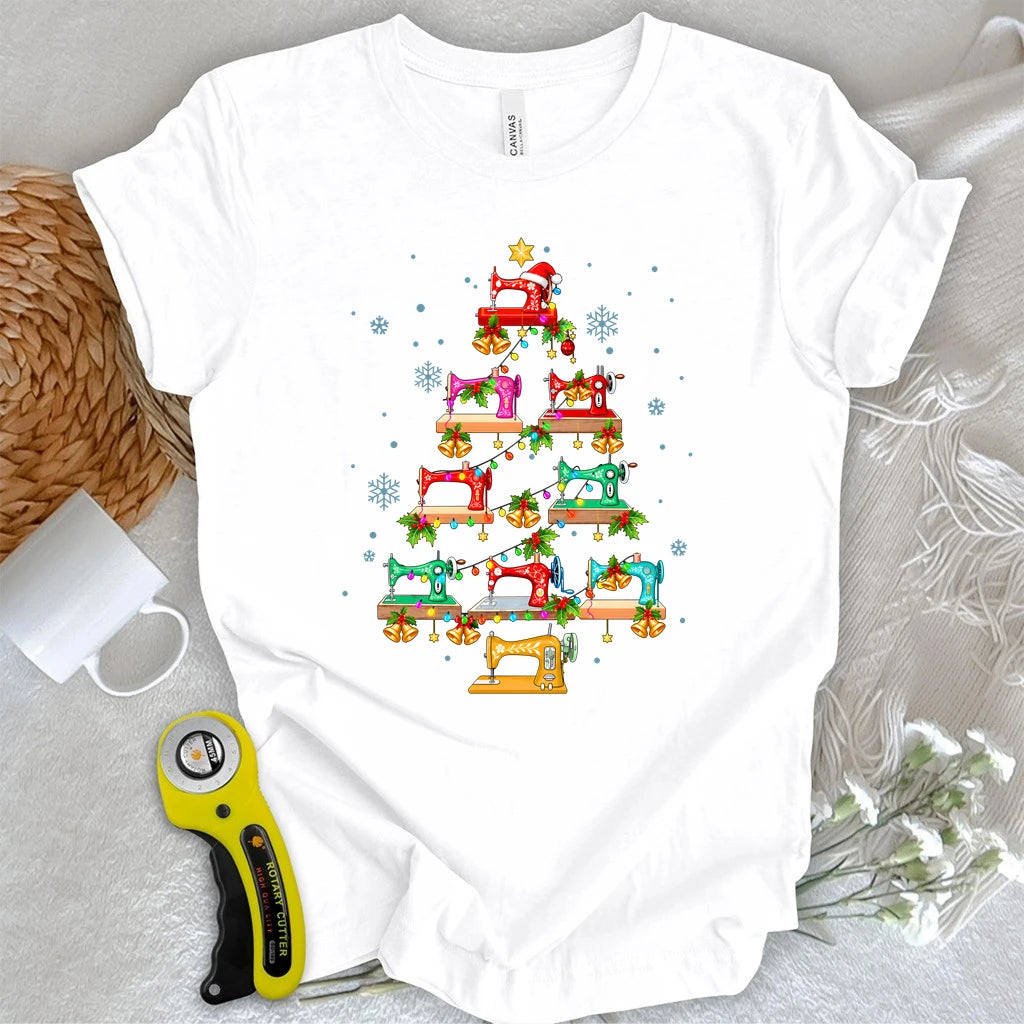 Merry Stitchmas Sewing Tree T-shirt