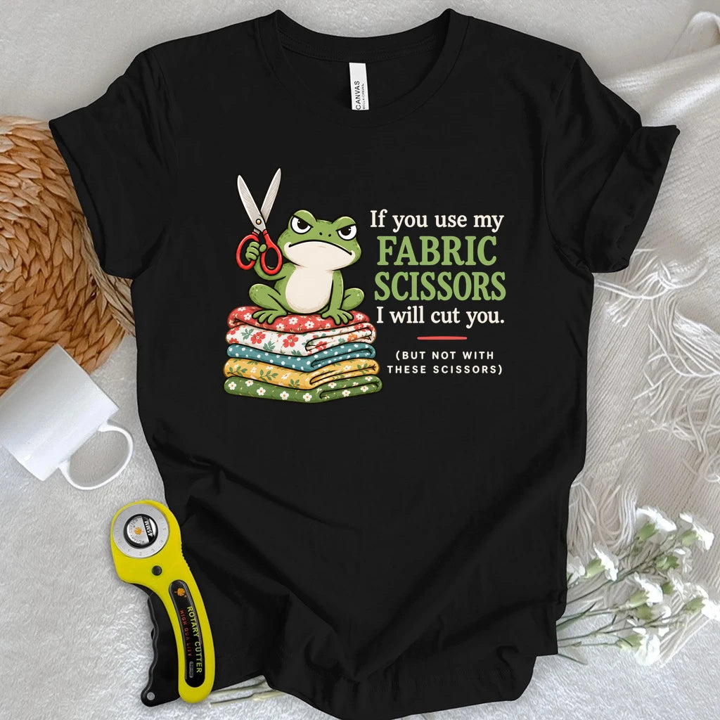 Fabric Scissors Warning T-shirt