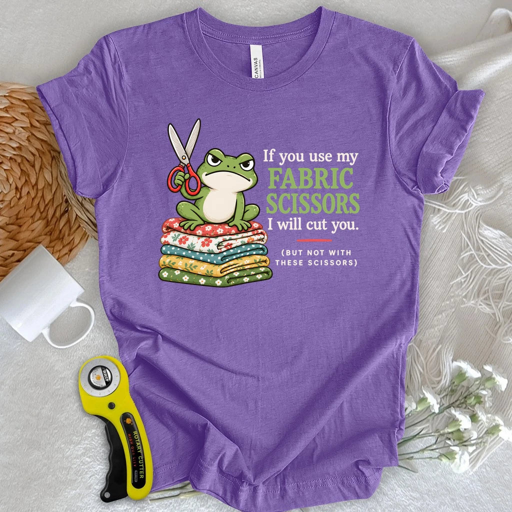Fabric Scissors Warning T-shirt