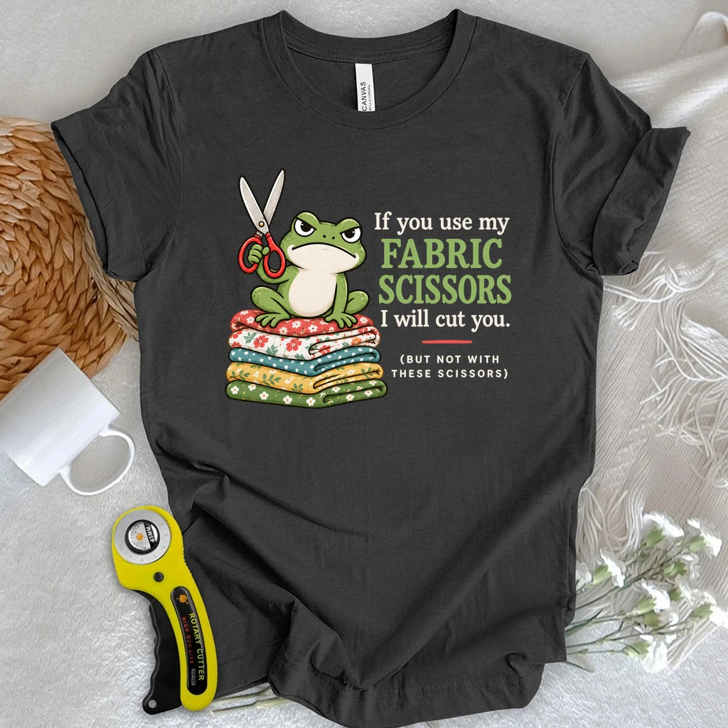 Fabric Scissors Warning T-shirt